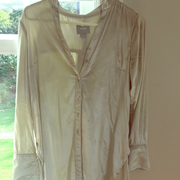 Anthropologie Tops - Shiny velveteen shirt Anthropologie Tops - Shiny velveteen shirt